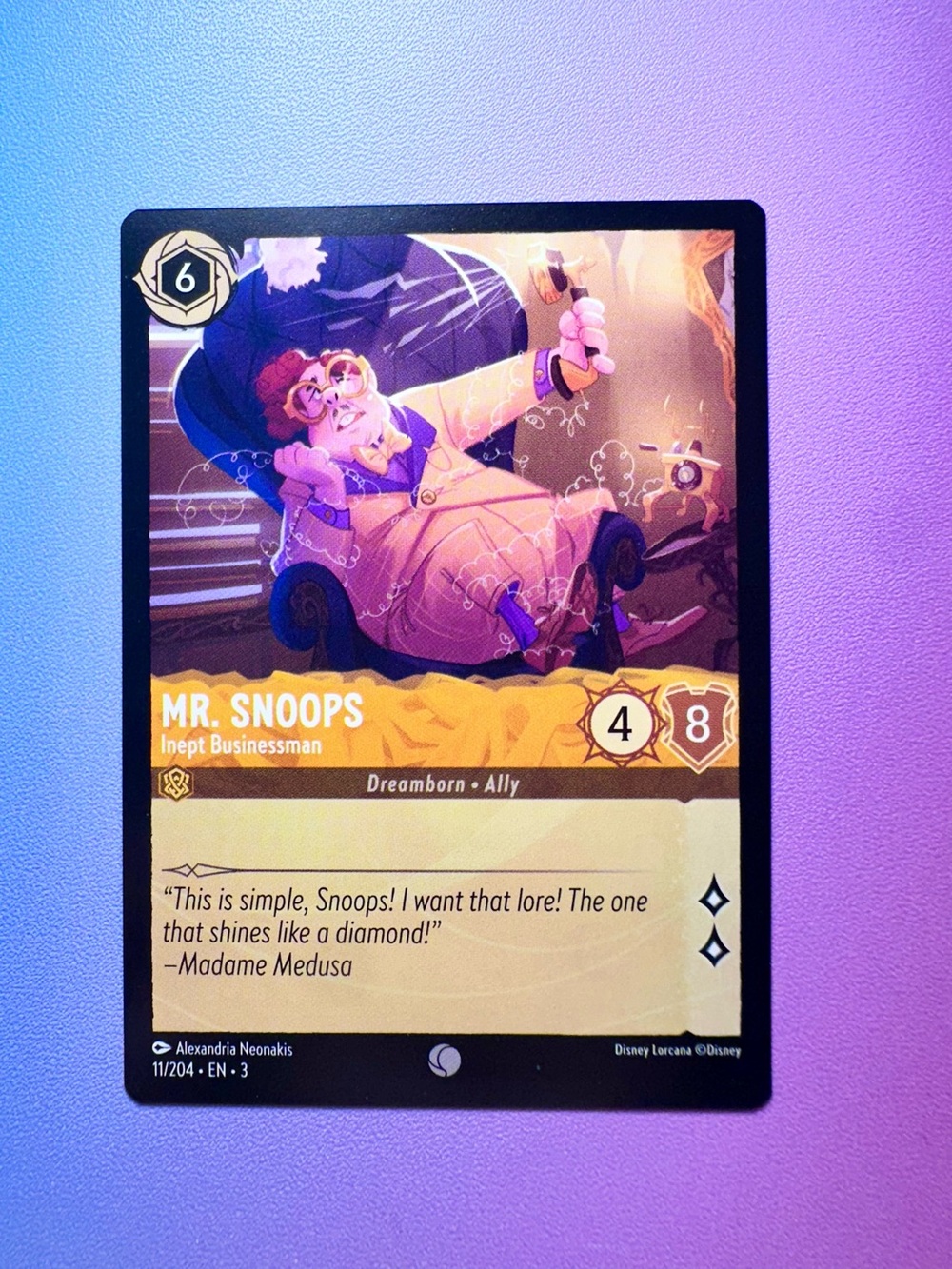 mr snoops [the rescuers] - 11/204 (common) — lorcana: into the inklands